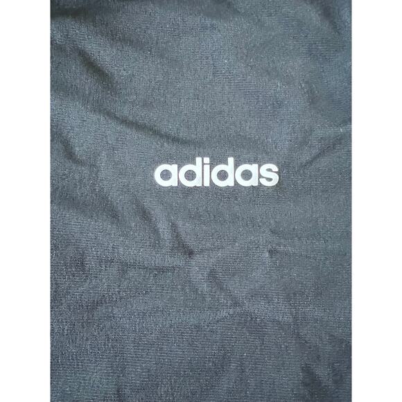 Adidas Track Jacket Women’s Size Medium Full Zip Black White Stripes Pockets - Picture 3 of 7